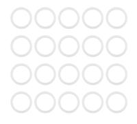 Create idea 20 rondelle in nylon da 21 mm per riparazione maniglie porte, 21 x 16,3 x 1,1 mm, colore: bianco