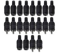 Create idea 20PCS 2 pin spina per altoparlanti DIN con terminali a vite Connettore per cavo per altoparlante HiFi per dispositivi per altoparlanti HiFi senza saldatura 10PCS maschio e 10PCS femmina