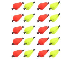 Create idea 20pcs Float Schiuma Fly Fishing Float Strike Indicatore Goccia D'acqua Bobber Indicatori Accessorio Fluorescente Giallo e Arancione Rosso