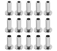 Create idea 24 pezzi di protezione per ringhiera per cavi da 1/8 "5/32" 3/16" ringhiera per cavi in acciaio inossidabile 316 maniche protettive argento