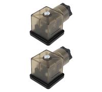 Create idea 2PCS 3pin 2W DC 12V - 14V elettrovalvola bobina LED connettore 43650A PG11 Din per condutture pneumatiche idrauliche industriali marrone