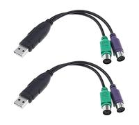 Create idea 2PCS PS2 a USB Adattatore PS2 tastiera e mouse a USB Cavi convertitore Y Splitter Adattatore Plug and Play Supporto PS2 Porta di KVM Switch 20 cm
