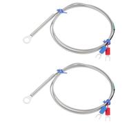 Create idea 2Pcs Sonda Termocoppia Tipo K, Sensore di Temperatura ad Anello da 6mm, Alta Temperatura 0 a 600°C, Acciaio Inox con Cavo da 1m