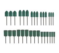 Create idea 30pcs Gomma Lucidatura Bit Cono Cilindro Forma Lucidatura Burrs Gioielli Ruota 3mm Mandrino 4mm 6mm 8mm 10mm 12mm Testa per Strumento Rotativo Trapano Elettrico Smerigliatrice