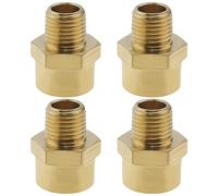 Create idea 4 adattatori da 1/4" maschio a 3/8" femmina BSP in ottone, adattatori per raccordi per tubi in ottone, accessori per applicazioni industriali