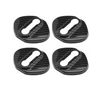 Create idea 4 PCS Coperchio della serratura della portiera dell'automobile Custodia protettiva in acciaio inossidabile compatibile con fibra di carbonio C-HR CHR ZYX10/NGX50