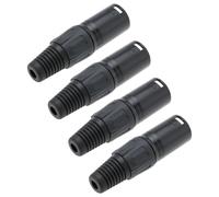 Create idea 4 Pezzi 4 Pin Connettori XLR Maschio Connettori In Lega Di Zinco Adattatore Per Microfono Connettore Microfono Estremità Cavo XLR Presa Audio Sostitutiva Per Amplificatore Per Cuffie