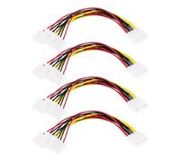 Create idea 4 Pezzi Cavo di Alimentazione per Telaio Molex Cavo Molex da 4 Pin 1 Maschio A 3 Femmine Cavo Adattatore Molex Host da 19 Cm per Computer con Disco Rigido IDE