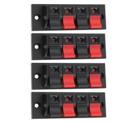 Create idea 4 terminali per altoparlanti a 4 posizioni con molla di rilascio a pressione, adatti per altoparlanti di collegamento del cavo dell'altoparlante, altoparlante personalizzato, 68 mm x 23 mm