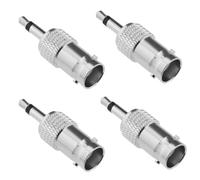 Create idea 4PCS 3.5mm Mono a BNC Adattatore BNC femmina Jack a 3.5mm TS maschio spina nichelata per telecamere di sorveglianza CCTV antenne wireless