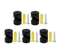 Create idea 5 set di cavi decentralizzatori neri con viti, tubo di espansione da parete e soffitto, cavo decentralizzatore, gancio a V, clip in plastica per lampade e lampadari