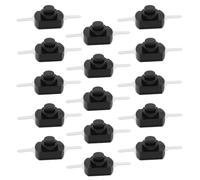 Create idea 50x 1208YD Interruttore A Pulsante Micro Autobloccante 12 X 8 Mm Interruttore In Miniatura DC 30V/1A 2 Pin Nero