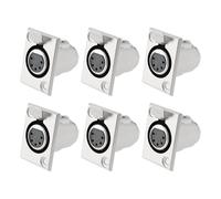Create idea 6 Connettori XLR Femmina Per Microfono A 5 Pin Contatti Placcati In Oro Per Mixer Amplificatori Di Potenza