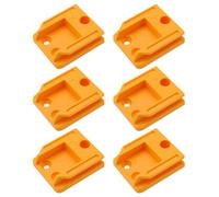 Create idea 6 supporti per attrezzi da parete a tre fori, in plastica, compatibile con Dewalt 20 V, 18 V, 12 V, utensili elettrici (giallo)