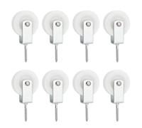 Create idea 8 Pezzi 50 Mm Puleggia Corda Nylon Carrucole Appese Stendibiancheria Carrucole Per Interni Cortili Balconi Tetti Pareti Installazioni 38x6 Mm