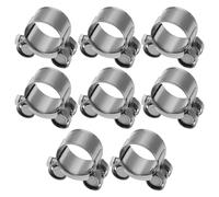 Create idea 8Pcs 23-25mm Fascetta Stringitubo Bullone In Acciaio Inossidabile M5 Fascetta Stringitubo Robusta Fascetta Per Lavorazione Metalli Assemblaggio Automobilistico Argento