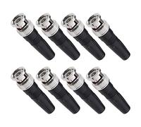 Create idea 8Pcs BNC Connettore maschio di ricambio BNC maschio adattatore di saldatura accessori per CCTV Sistema di sicurezza domestica Camera Audio in gomma