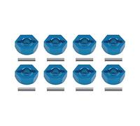 Create idea 8x RC Auto Ruota Esagonale Hub Adattatori Blu 12mm Lega di Alluminio Dadi Esagonali Con Pin Universale Misura Per 1/10 RC Modello Auto Pezzo di Ricambio