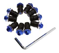 Create idea Bulloni per dadi, per installare il parabrezza di moto e bici, blu, 10 pz.