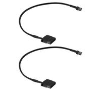 Create idea Cavo adattatore di alimentazione Molex per ventola a 3 pin a 12 V 4 pin, cavo adattatore per ventola di raffreddamento del computer, 2 pezzi
