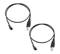 Create idea Cavo adattatore di alimentazione per ventola da PC a 3 pin/4 pin da USB a testa singola da 5 V per ventole da computer da 12 V a 3 pin/4 pin, cavo connettore adattatore per ventola da 2