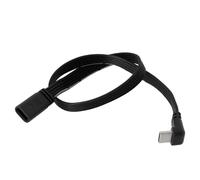 Create idea Cavo di prolunga USB C 2.0 da maschio a femmina a 90 gradi piatto in silicone per computer portatile, telefono, tablet, dispositivo auto