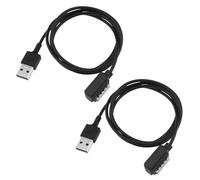 Create idea Cavo di ricarica USB con connettore magnetico da 1 m, 2 pezzi, compatibile con smartwatch Suunto 9 Spartan EON Core Ultra HR 9 Bar D5, nero