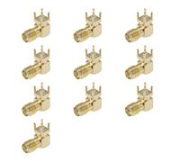 Create idea Connettore femmina SMA PCB femmina 90 gradi presa RF placcata oro per montaggio su PCB Gamma di frequenza DC-12GHz