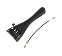 Create Idea Cordiera per violino 4/4 e 3/4 con 4 accordatori fini, lega di alluminio, colore nero