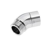 Create idea Create idea Adattatore a gomito per soffione doccia portatile G1/2", giunto di conversione a 45 gradi, cromato, per la maggior parte dei sistemi doccia standard, argento