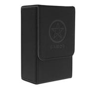 Create idea Custodia per carte dei tarocchi Scatola per carte in pelle PU Scatola di immagazzinaggio per carte con chiusura magnetica Scatola per carte a manica singola Proteggi le carte Nero solido