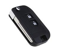 Create idea Custodia telecomando chiave pieghevole a 2 pulsanti compatibile con Micra Note Navara Qashqai Murano Patrol X-Trail Almera Custodia portachiavi telecomando pieghevole con lama non tagliata