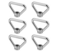 Create idea Dado Ad Occhiello Di Sollevamento M10 Da 6 Pezzi In Acciaio Inossidabile 304 A Forma Di Anello Triangolare Dadi Filettati