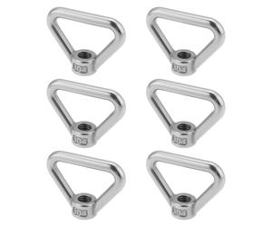 Create idea Dado Ad Occhiello Di Sollevamento M10 Da 6 Pezzi In Acciaio Inossidabile 304 A Forma Di Anello Triangolare Dadi Filettati