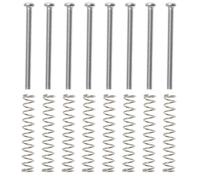 Create idea Humbucker - Set di 8 viti di montaggio per pickup Humbucker, M2,5 x P0,45, lunghezza 31 mm, con molle da 28 mm, per installazione e regolazione pickup a doppia bobina per chitarra, argento