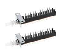 Create idea Interruttore a pulsante autobloccante a 8 poli 24 pin 1 posizione 8PDT DC30V 1A per controllo del segnale, 2 pezzi