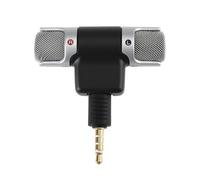 Create idea Microfono Stereo Da 3,5 Mm A Quattro Poli Placcato Oro Mini Microfono 5,7 X 5,5 X 1,3 Cm Adatto Per Telefoni Cellulari PC E Registratori.