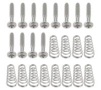 Create idea Set di 12 viti per pickup a bobina singola da 3 mm, compatibili con Fender Squier 3 x 6 x 20 mm, argento