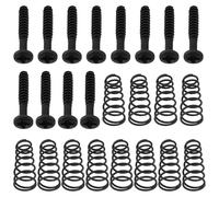 Create idea Set di 12 viti per pickup a bobina singola da 3 mm, compatibili con Fender Squier, 3 x 6 x 20 mm, colore nero