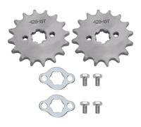 Create idea Set di 2 pignoni per motore anteriore 428 16T 17 mm per moto da 50 cc, 70 cc, 110 cc, 125 cc, 140 cc, 160 cc, compatibili con Honda TaoTao ATV Quad Dirt Bike