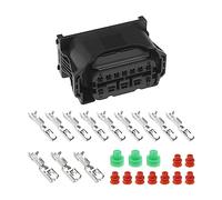 Create idea Set di connettori per fari alogeni per auto a 12 pin, 6925638, compatibile con E60, G30, E63, F20, F30, E87, E90, E92, include teminals & Seals