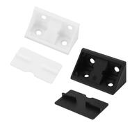 Create idea Staffa Angolare Destra In Plastica Da 100 Pezzi 41x20x20 Mm Giunti Angolari Per Mobili Con Tappo Per Cassetti Rinforzati Armadi Armadi Scrivanie Nero Bianco