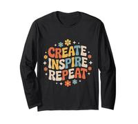 Create Inspire Repeat Motivation Maker Mindset - Maglia a Manica