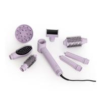 CREATE/ION STYLER PRO ADVANCE/Spazzola asciugacapelli e modellante ionica 8 in 1 in ceramica lavanda/Motore DC, 2 velocità, 8 accessori, 3 temperature, funzione aria fredda, 1400W