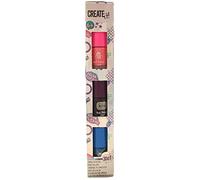 CREATE IT! NAIL POLISH 3PK: PINK, viola, blu