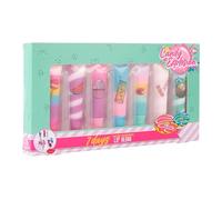 Create It! Set di lucidalabbra Candy Swirl in 7 colori e gusti per il trucco delle labbra.