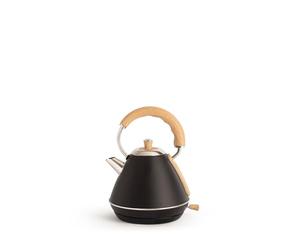 CREATE/KETTLE RETRO M/Bollitore elettrico nero/Ebollizione rapida, capacità 1 l, spegnimento automatico, filtro anticalcare, autospegnimento, indicatore livello dell’acqua, Ø17,2 cm, 1200 W