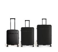 CREATE / LUGGAGE STUDIO/Set di 3 valigie rigide in policarbonato nero/Lucchetto TSA, 4 ruote doppie multidirezionali, materiali resistenti e durevoli