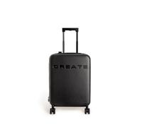CREATE / LUGGAGE STUDIO/Valigia rigida pieghevole in policarbonato nero / 37.5x24x54cm / Lucchetto TSA, 4 ruote doppie multidirezionali, materiali resistenti e durevoli