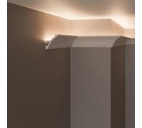 create luxury GRAND DECOR Cornici velette per led a soffitto e parete (4 o 10 metri lineari - KH904), per illuminazione indiretta con le strisce led | decorative, prefabbricate in duropolimero (10)
